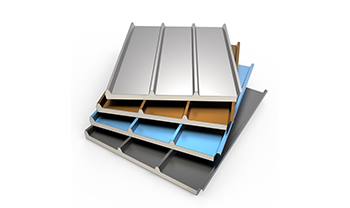 PU sandwich 4 wave roof panel